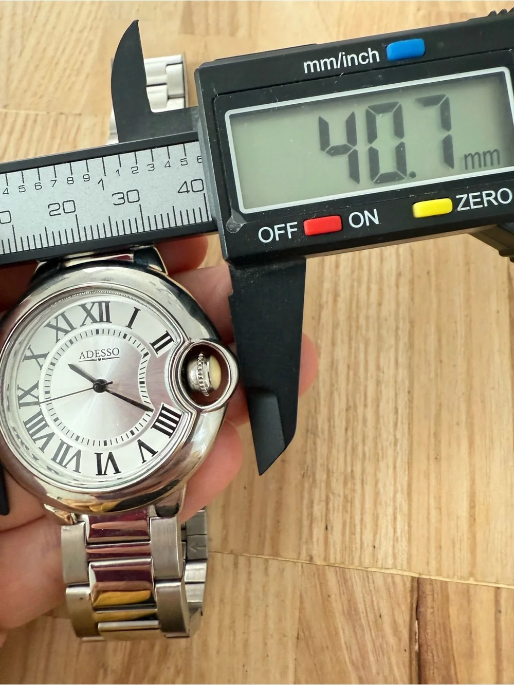 Adesso Roman numerals stainless steel watch NEW BATTERY